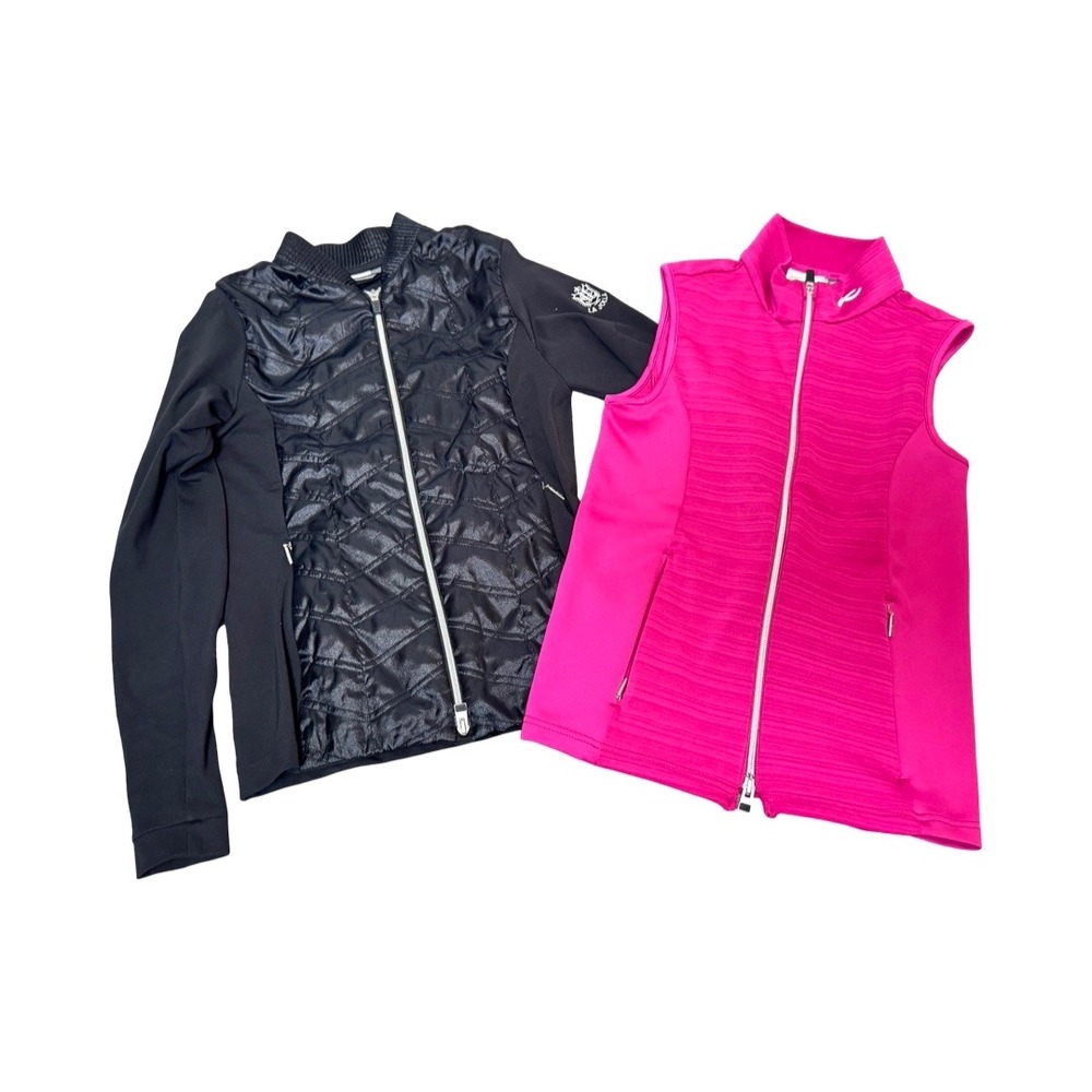 KJUS La Jolla Womens Golf Jacket and Vest Black Pink Size XS S Athletic Lot 2